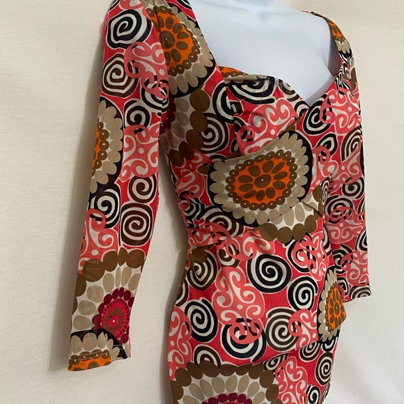 F-133 INC International Concepts Colorful 1/2 Sleeve Pullover Blouse Size S - Picture 6 of 12